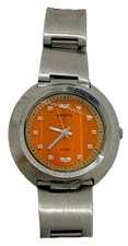 Citizen 1481010 Independent Quartz Uhr - funktionstüchtig Vintage Orange Selten