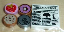 Nr.5548 Lego City 4 runde Fliesen 1x1  + Zeitung 2x2 aus Set 71016