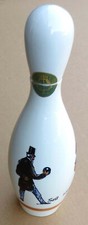 Jakobi 1880 Flasche Pin Kegel Schnapsflasche Porzellan Kegeln Weinbrand Werbung+
