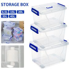 Aufbewahrungsbox Deckel Kunststoffbox Stapelbox Regalbox Lagerbox Transparent