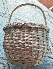  Korb aus Rattan/ Einkaufskorb+Höhe 50 cm+/D.33 cm++60 er/70 er+ Kult+TOP+