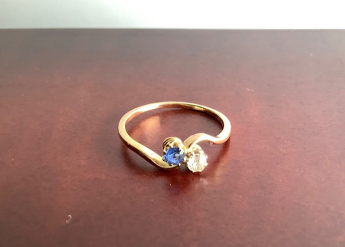 Jugendstil verlobungsring toi - jugendstil,