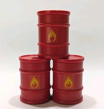 **Playmobil** Feuerwehr Feuerwehrmann Werkstatt Öl Ölfass Fass Oil Flamme Feuer 