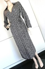 H&M Damen Wickelkleid Kleid A Linie Maxikleid Party Boho Animal Blogger Gr S