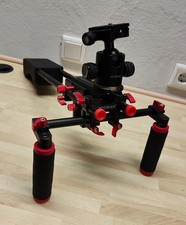 Neewer Schulterstativ mit Andoer Tripod Ballhead, Rot