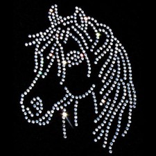 Strass Bügelbild Hotfix Pferd