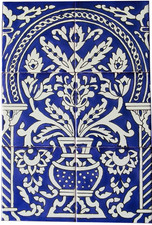 Fliesenbild Blau Weiß 30x45