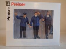 Preiser Bahnpersonal DB blau Uniform Schaffner 63094 Spur 1 OVP 1:32 3 Fig