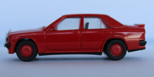 Mercedes Benz 190er 16V W201  Herpa 1:87 Koch 2042?  rot  Grill Chrom Felgen rot
