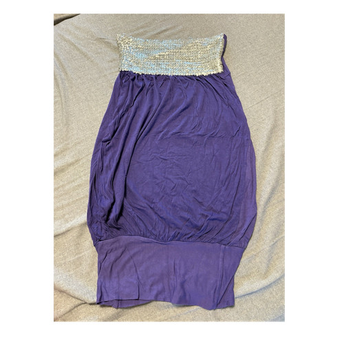 Lila minikleid mit silbernem - mit,