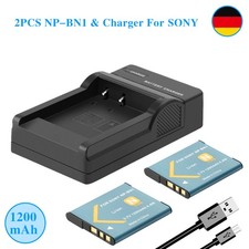 2× NP-BN1 Akku + Ladegerät Für Sony Cyber-Shot DSC-T99C WX5C WX7 WX9 QX100 QX30 