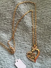 Allah Kette Strass Anhänger 18 Karat Vergoldet Gold Pendant