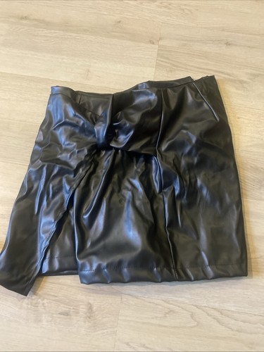 Lederrock skirt mit wickel - mit,