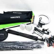 HAKUTATZ® Profi Fotostudio Set Softbox Ringlicht Greenscreen mit Ständer