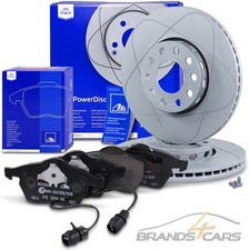 ATE POWERDISC BREMSSCHEIBEN Ø288 +BELÄGE MIT KONTAKT VORNE FÜR AUDI 100 A6 4A C4