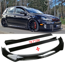 Spoilerschwert Frontspoiler Frontlippe + Seitenschweller für VW Golf 6 GTI GTD