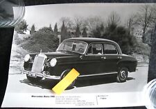 Rar Werksfoto Mercedes 190 Ponton W120 1956-61 MB photo Foto brochure Prospekt