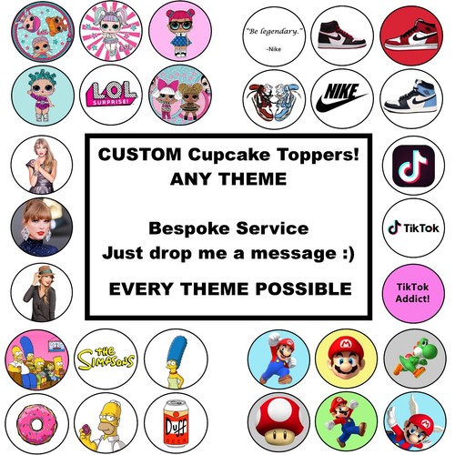 Essbare cupcake topper - essbare, cupcake-topper