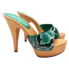 Sexy Snake Clogs Leder Clogs -