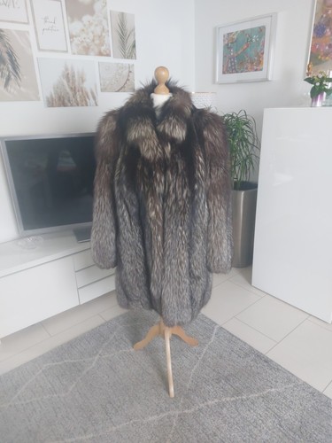 Silberfuchs pelz jacke - silberfuchs,