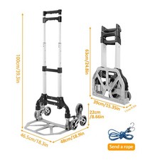 Grafner Sackkarre Treppensteiger Sackkarre Aluminium 100kg klappbar ausziehbar