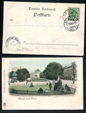 Ansichtskarte Mi.46 HALLE OPERNHAUS Halle - Ober Heiduk Chorzów Batory 1899