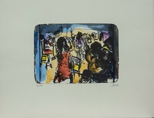 Werner Lichtner-Aix /Lithographie/ handsigniert/ 100 Exemplare / Tanzlokal ??!