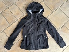 Hollister Damen All-Wetter Jacke mit Kapuze, Gr. L, Schwarz, wie Neu