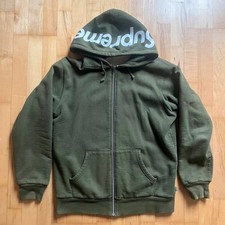 Supreme Thermal Hooded Zip up Pullover Large Olivgrün