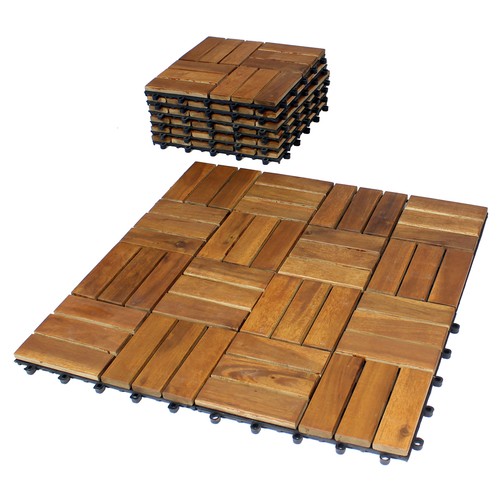 Holzfliesen 1qm für - , balkon