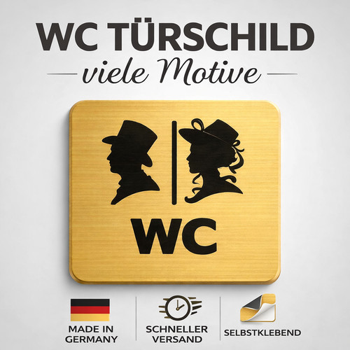 Türschild lustig modern - wc,