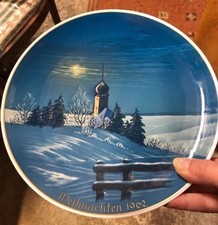 Rosenthal Jahres-/Wand- Weihnachtsteller Weihnachten 1962 Heiligabend Willi Hein