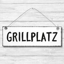 Grillplatz Grillen Holz Deko