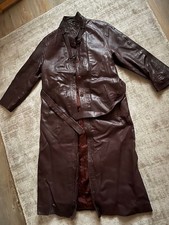 Damen Ledermantel bordeaux, Gr. 38