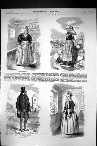 Altes 1857 dänisches - altes, kostüme