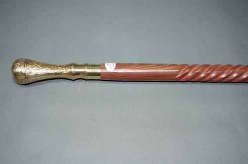 Edelholz messing gehstock - edelholz,