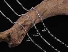 A25 Halskette Erbsenkette 3 mm Sterling Silber 925 Länge 40 bis 80 cm wählbar