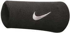 NIKE SWOOSH DOUBLEWIDE Schweißbänder Wristband Schweißband Handtuch Armband B/W
