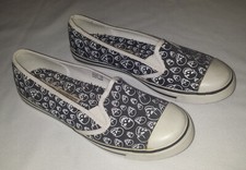 BUFFALO Ballerina Stoff Sneaker Totenköpfe schwarz Rockabilly Punk EMO Gr. 38