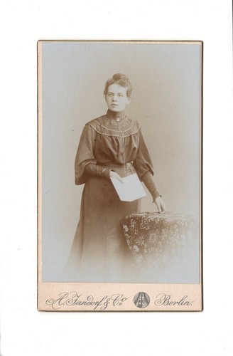Cdv foto damenportrait feine - damenportrait,