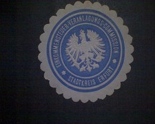 Siegelmarke Einkommensteuer - Veranlagungs - Commission Stadtkr. Erfurt  