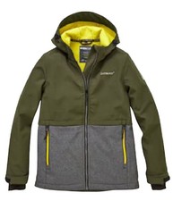 Outburst Jungen Softshelljacke Jacke Fleecefutter oliv grau melange citrus