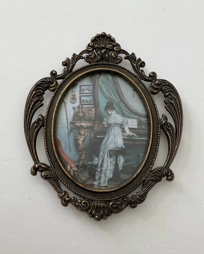 Miniaturporträt wandbild oval - wandbild,