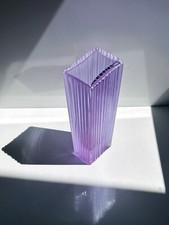 Vintage Vase Oldrich Lipa Alexandrit Glas Block Vase Mid Century 60er 50er Moser