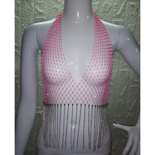 Damen glitzer mesh fishnet - mesh,