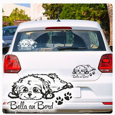 Autoaufkleber Malteser Name Auto Aufkleber Hund Hundeaufkleber Pfoten A4032