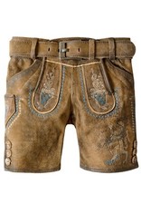 Stockerpoint Trachten Lederhose Bayern m. Gürtel Kinder Gr. 86-92 134-140