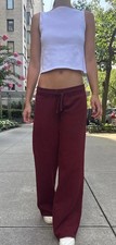 Brandy Melville Hilary Joga Pants Jogging Pants Hose Bordeaux Rot