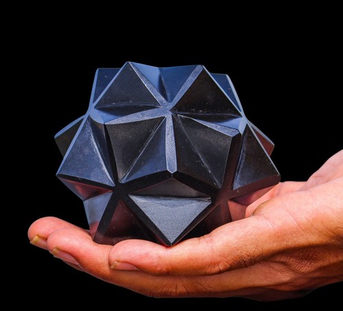 80mm schwarz turmalin merkaba - schwarz,