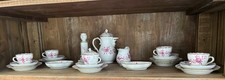 Meissener Porzellan Dejeuer Mocca Set Streublümchen, I. Wahl